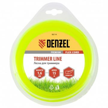 Fir pentru trimmer patrat, 1,6mm x 15m, FLEX CORD, Denzel
