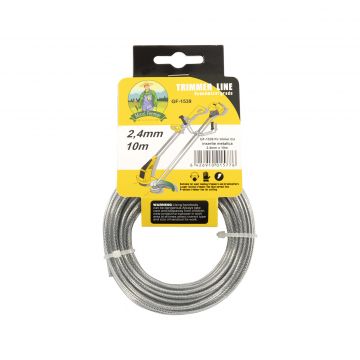 Fir Trimer Motocoasa cu Insertie Metal 10M 2.4mm
