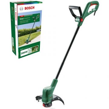 Trimmer electric pentru tuns gazon/iarba Bosch EasyGrassCut 23, 280 W, 23 cm diametru lucru, 12.500 RPM (Verde)