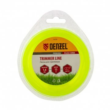 Fir pentru trimmer rotund, 1,6mm x 15m, FLEX CORD, Denzel
