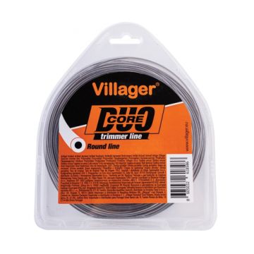 Fir rotund nailon pentru trimmer 2.4mm X 15m Duo Core, Villager VL068379