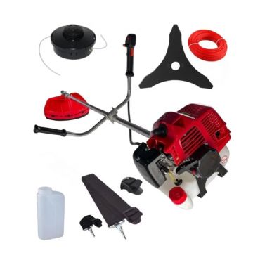 *MEGA* Motocoasa 7.5cp motor benzina 2T timpi, 9000rpm, accesorii incluse, Easy Start, PROFESIONAL POLAND X5600