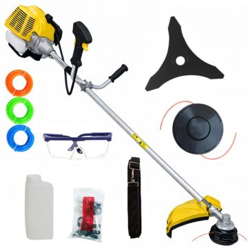 Motocoasa de umar pe benzina Holz Germany Campion, 8.5CP, 12.000rpm, Galbena