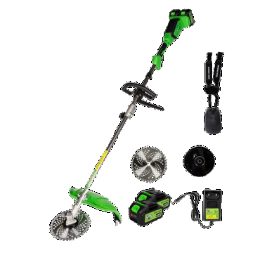 Motocoasa electrica Micul Fermier MF-MX1012-G01, 2x20V, 2 acumulatori 4Ah
