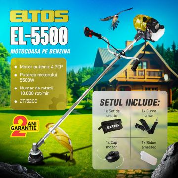 Motocoasa pe Benzina EL5500 Eltos 4.7 CP, 5500 Watti