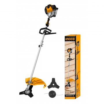 Motocoasa pe benzina INGCO GBC5434431E, 42,7cc, 2 CP, 9000rpm, Motor 2T, Complet Accesorizata
